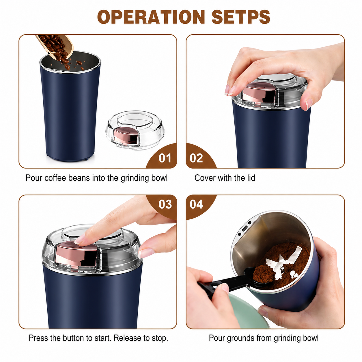 Mini Electric Mixer Grinder – Portable Powerful Grinding Machine