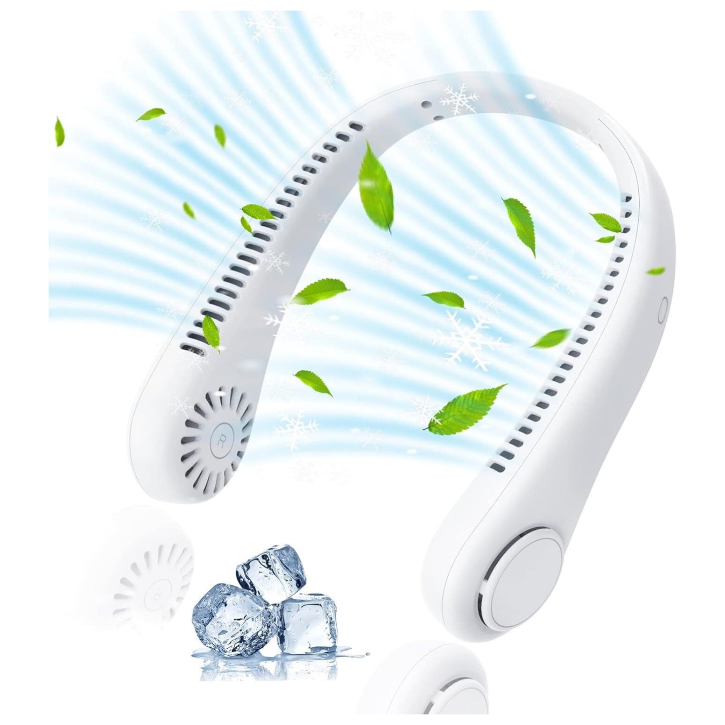 Portable Neck Fan – 360° Cooling