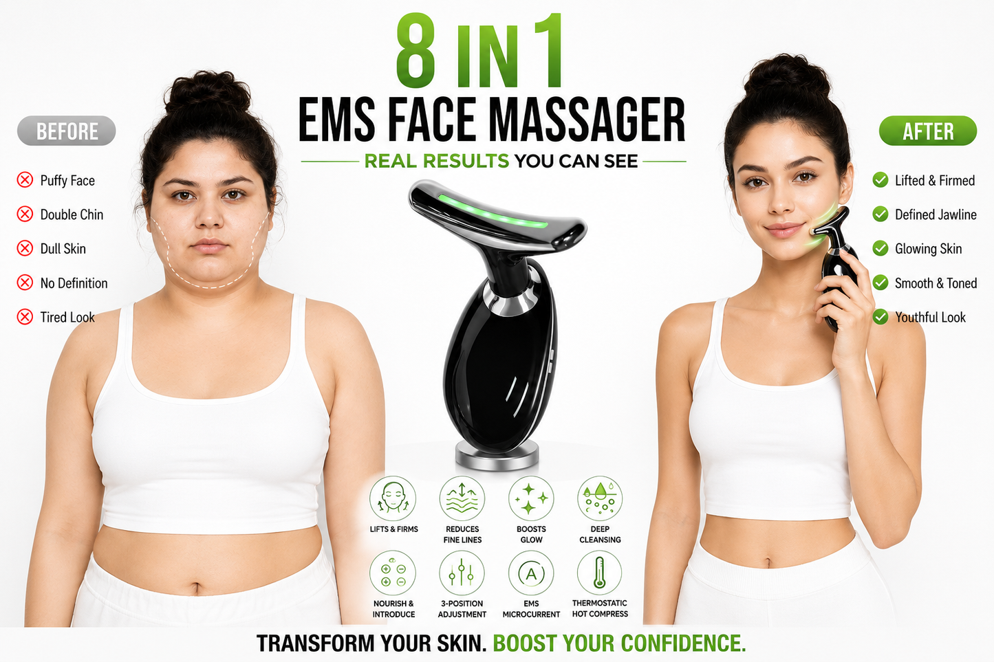 Neck Face Massager Firming Wrinkle Removal Tool
