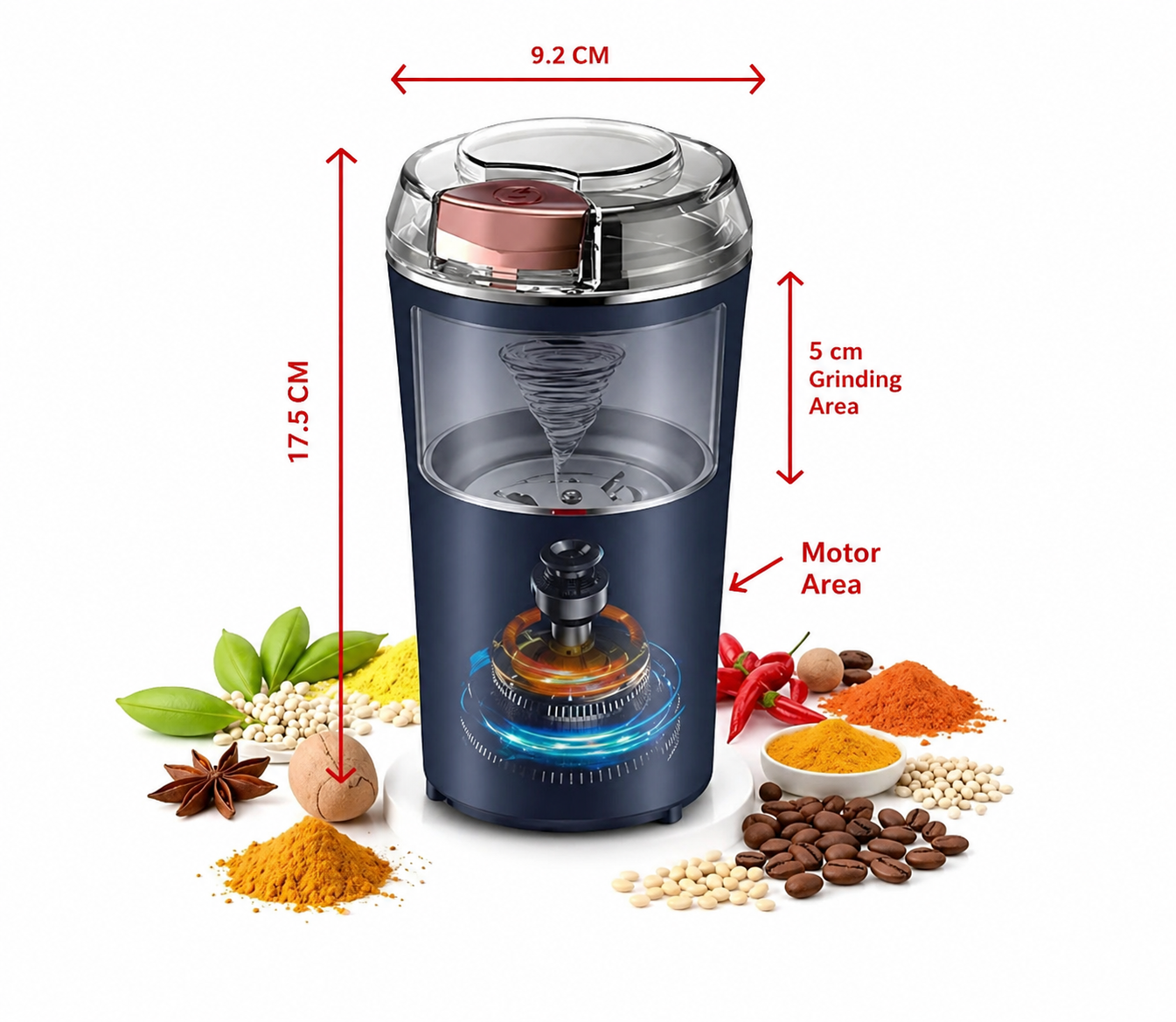 Mini Electric Mixer Grinder – Portable Powerful Grinding Machine