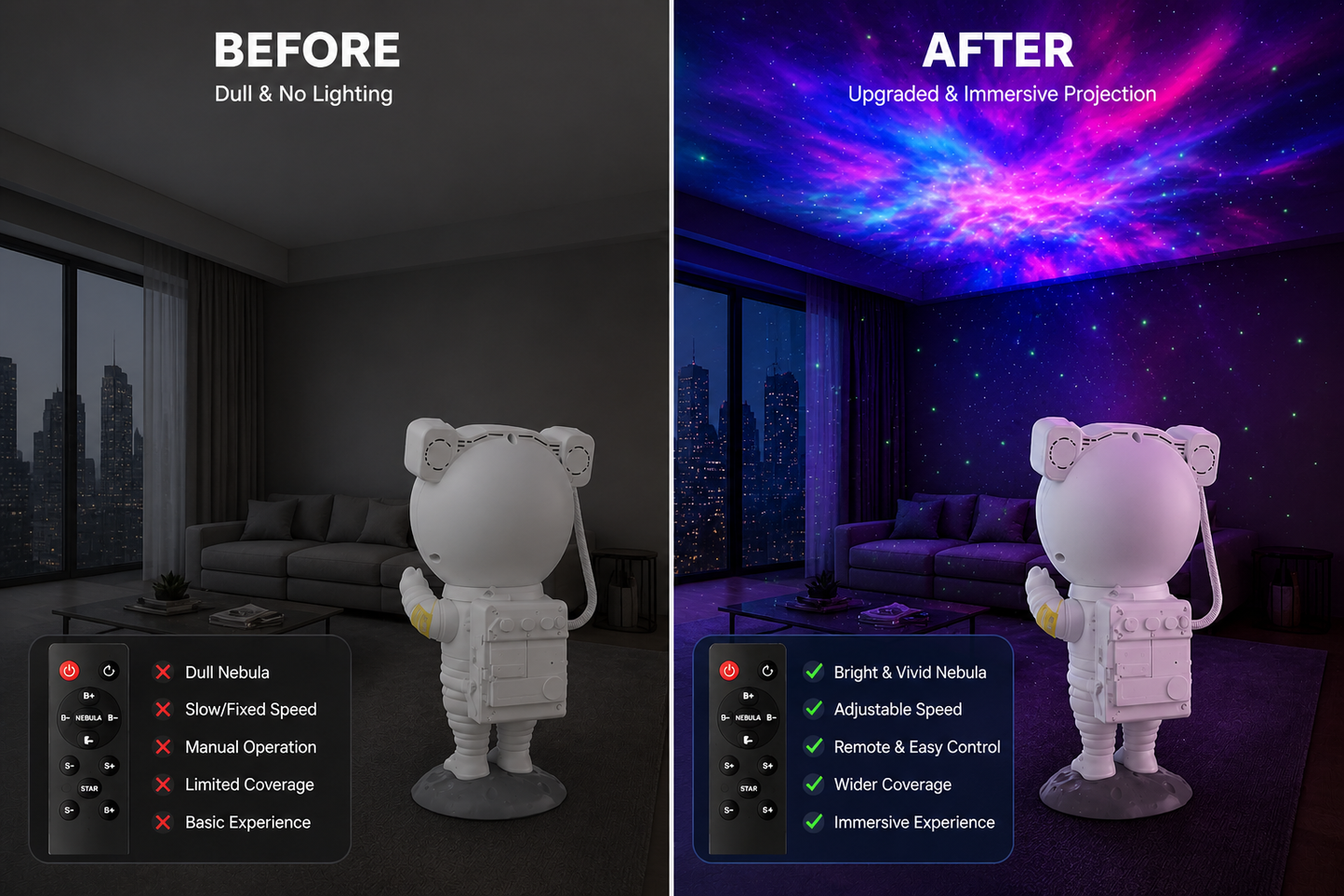 Astronaut Galaxy Nebula Projector
