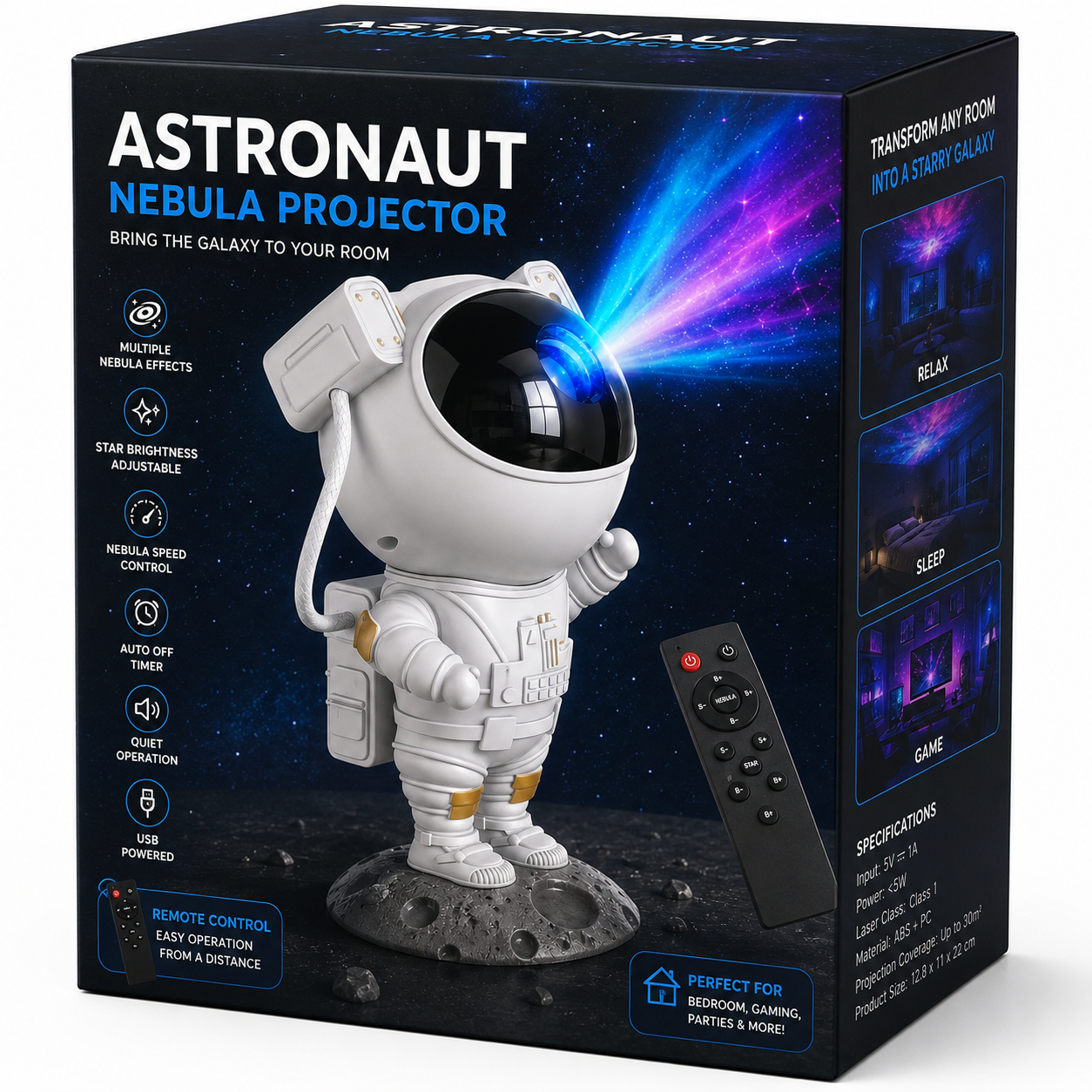 Astronaut Galaxy Nebula Projector