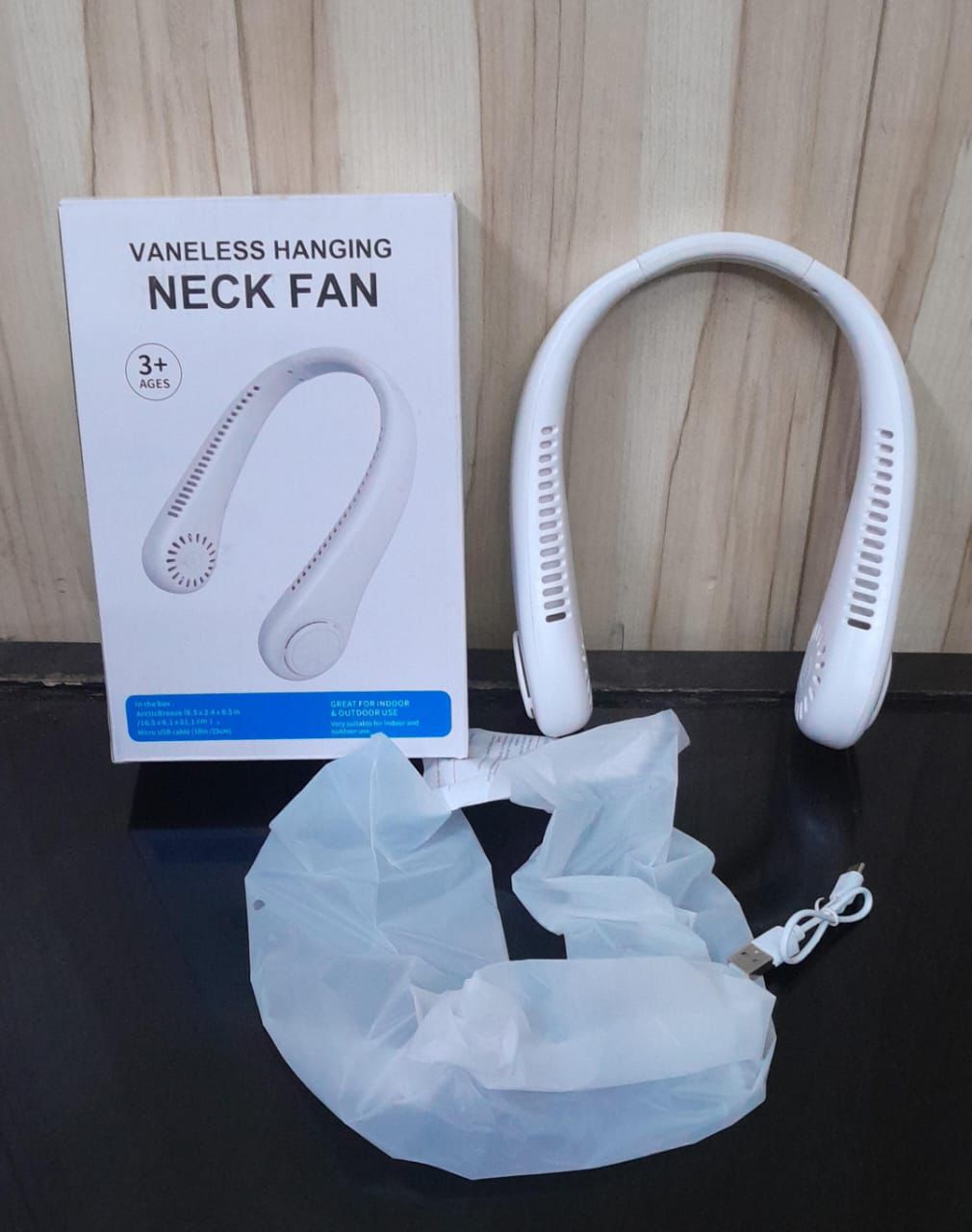Portable Neck Fan – 360° Cooling
