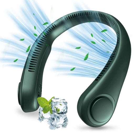 Portable Neck Fan – 360° Cooling