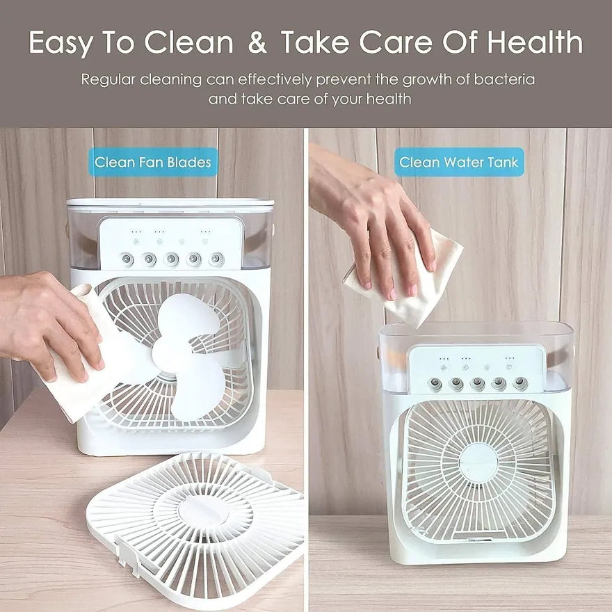 USB Rechargeable Cooling Fan with Water Mist