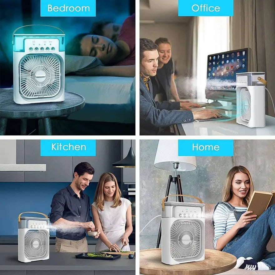 USB Rechargeable Cooling Fan with Water Mist