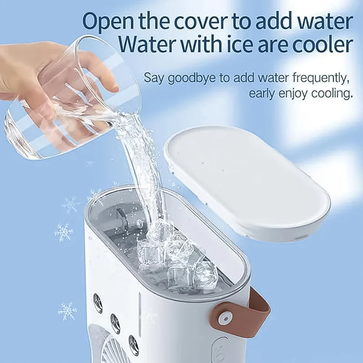 Portable Dual Fan Air Cooler with Mist Spray