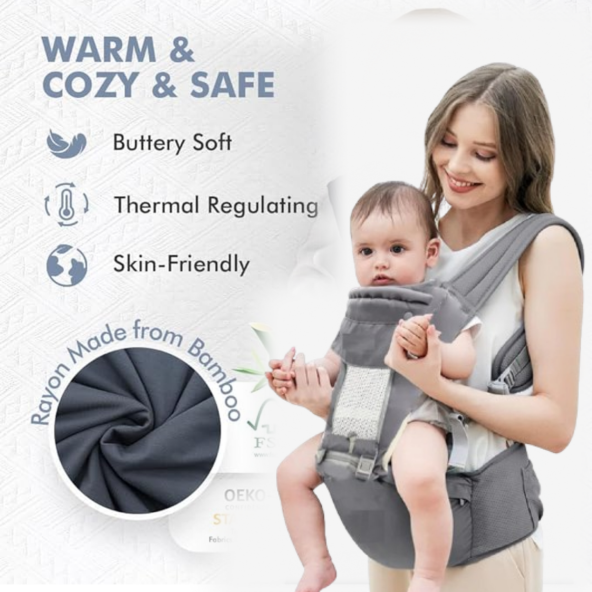 Premium Ergonomic Baby Carrier with Breathable Mesh Support